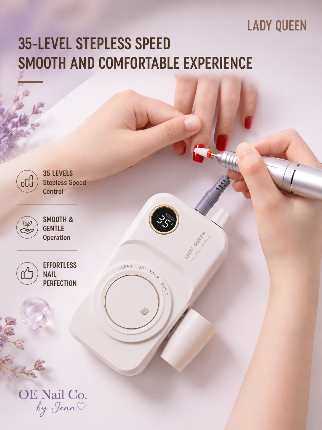LadyQueen Electric Nail Drill |  Home, Salon & Pro Editions