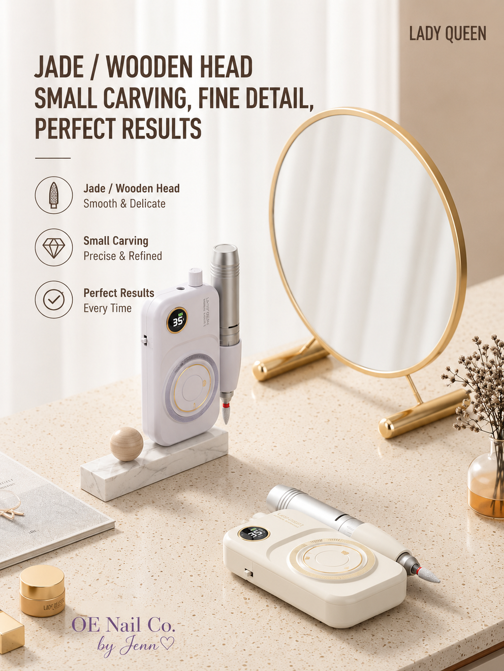 LadyQueen Electric Nail Drill |  Home, Salon & Pro Editions