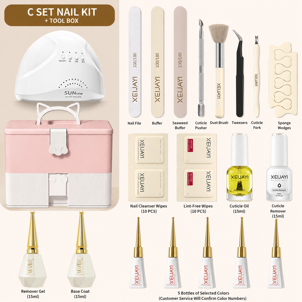 Nail Starter Kit with LED Lamp | Choose Your Light & Colors