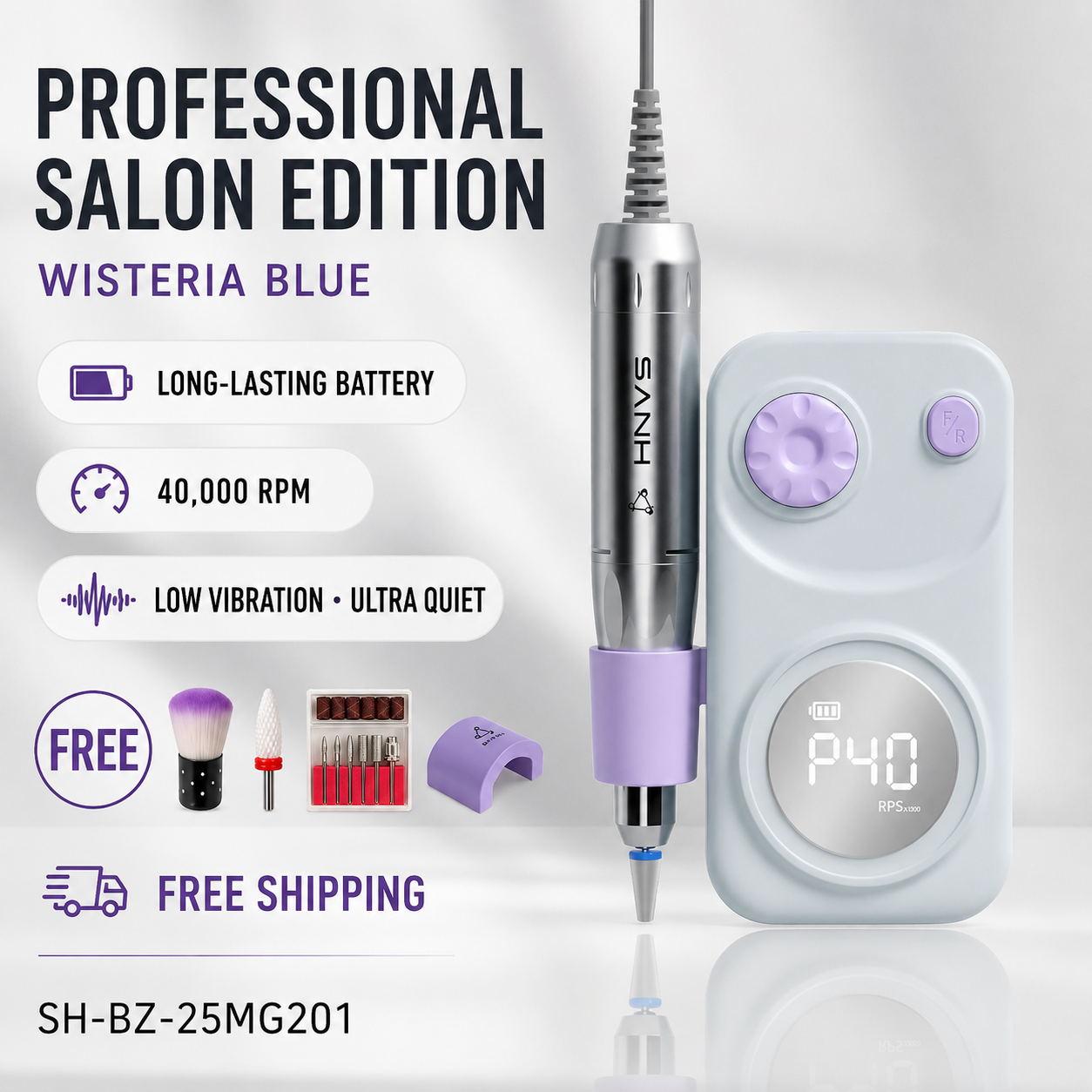 Nebula Nail Drill | Whisper-Quiet Power for Home & Salon