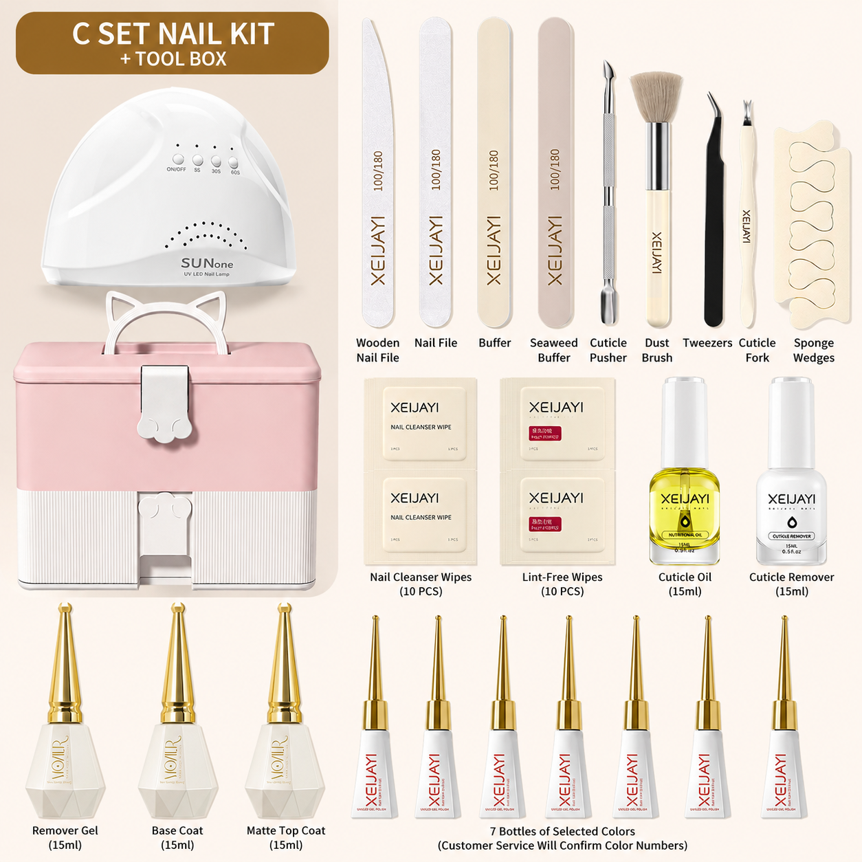 Nail Starter Kit with LED Lamp | Choose Your Light & Colors