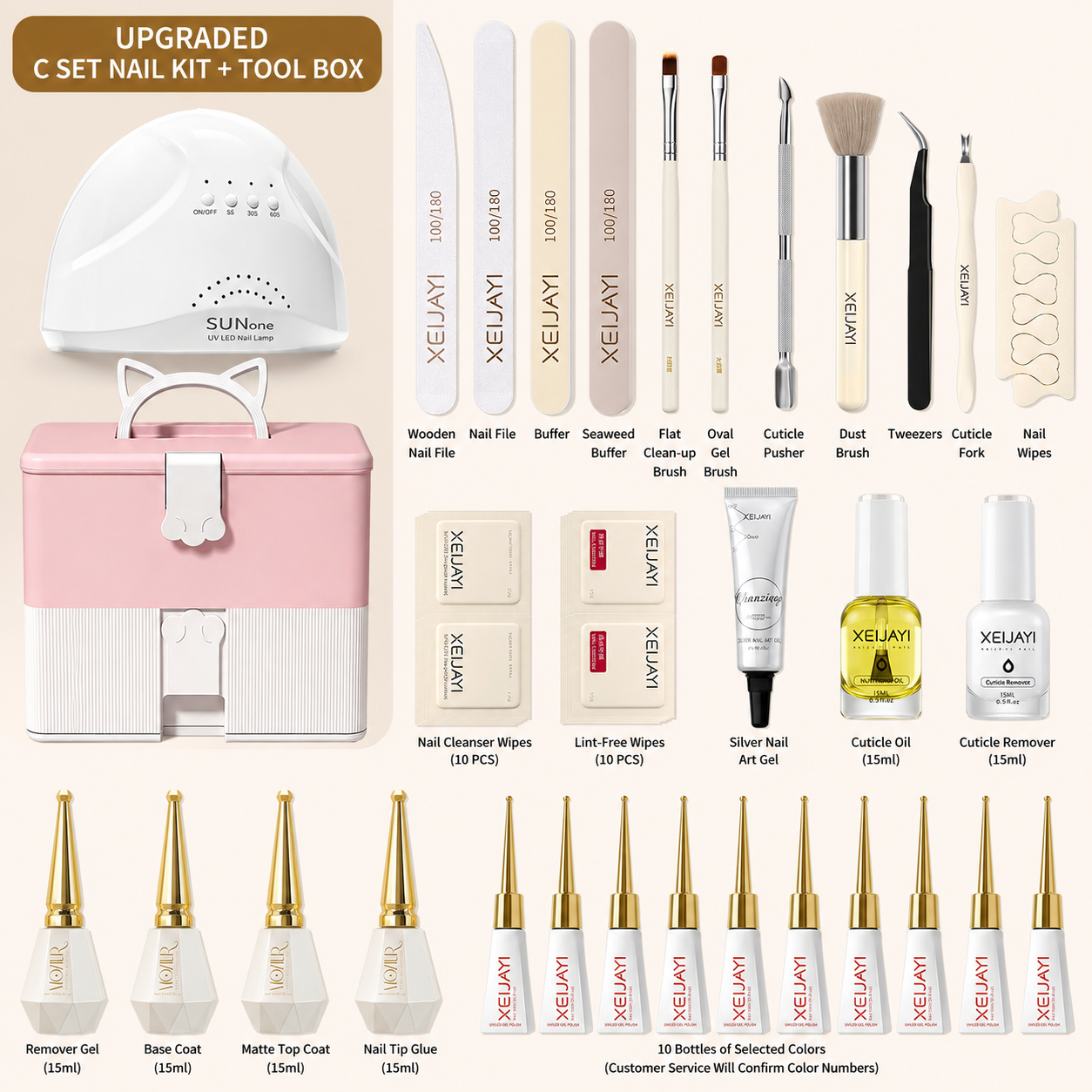 Nail Starter Kit with LED Lamp | Choose Your Light & Colors