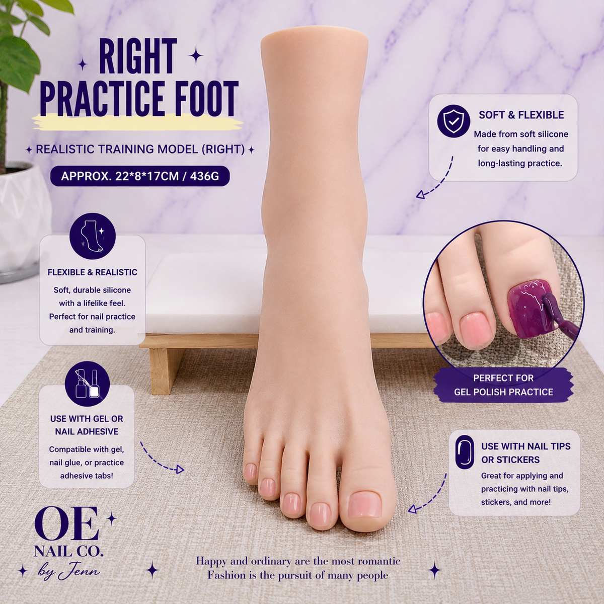 Silicone Nail Practice Hand & Foot Models | Realistic Display Molds