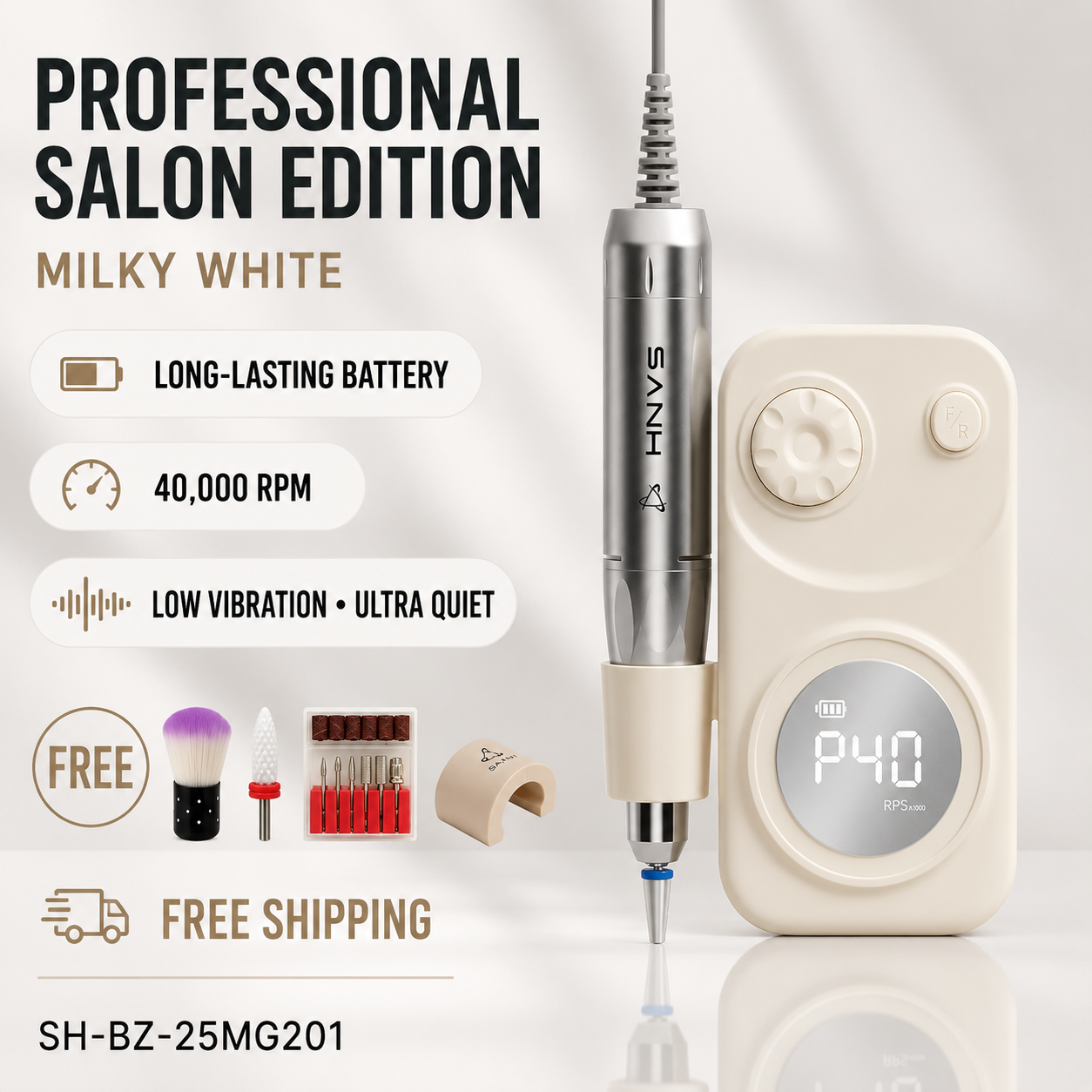 Nebula Nail Drill | Whisper-Quiet Power for Home & Salon