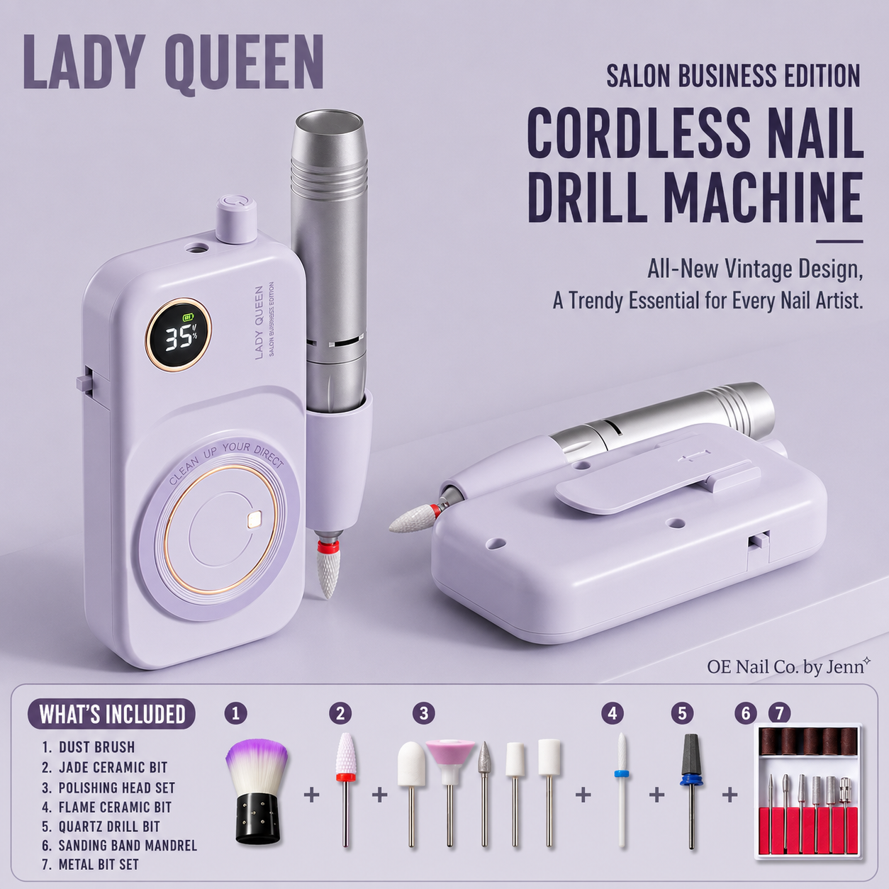 LadyQueen Electric Nail Drill |  Home, Salon & Pro Editions