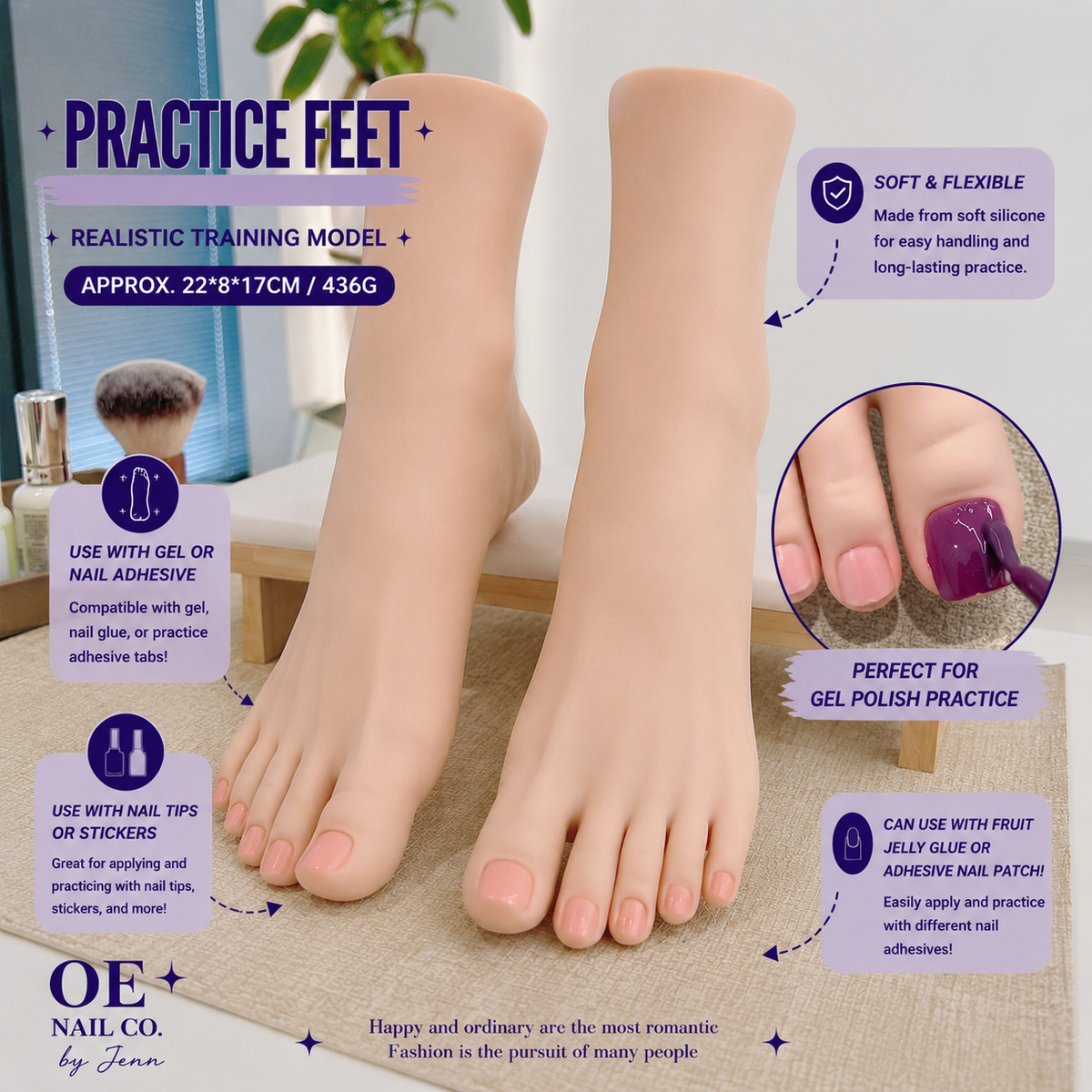 Silicone Nail Practice Hand & Foot Models | Realistic Display Molds