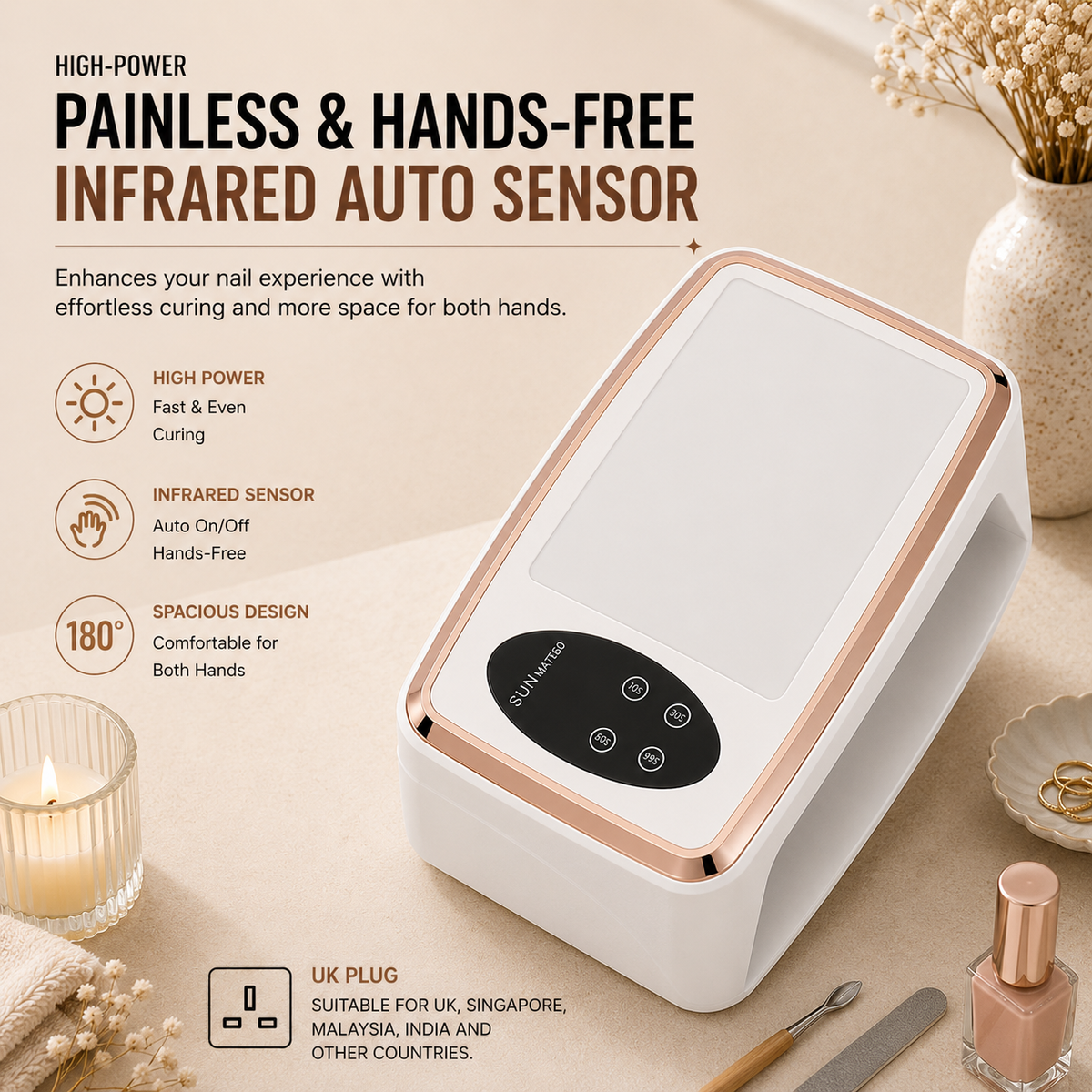 SUN Series Professional UV LED Nail Lamp Collection | High-Power Salon Curing Station