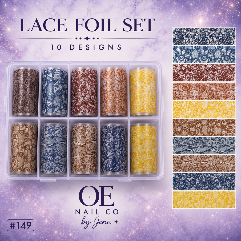 Black & White Lace Nail Art Transfer Stickers | 166 Mixed Styles