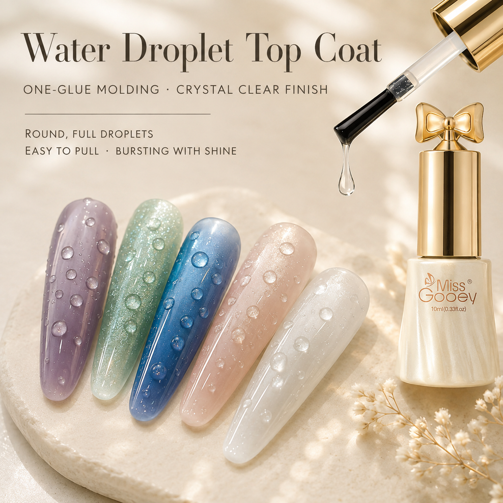 Clear Waterdrop 3D Sealing Gel Polish | Crystal-Clear Dimensional Texture Layer