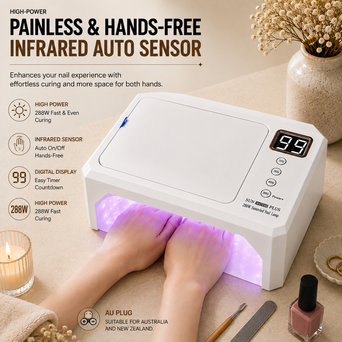SUN Series Professional UV LED Nail Lamp Collection | High-Power Salon Curing Station