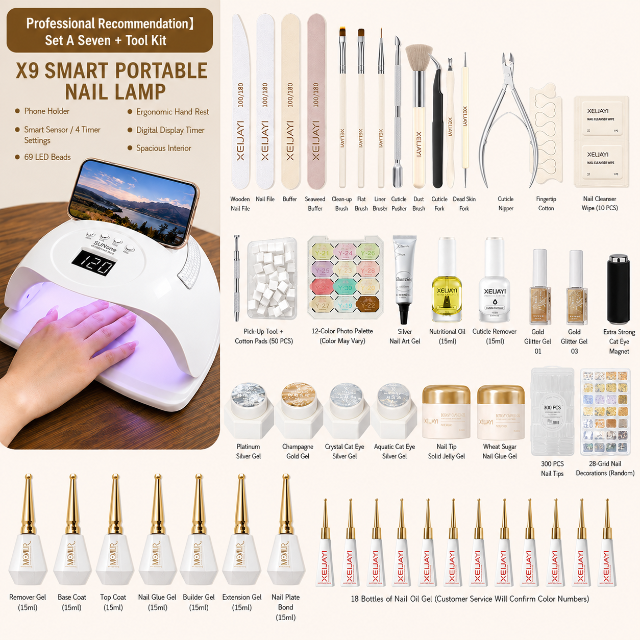 Nail Starter Kit with LED Lamp | Choose Your Light & Colors