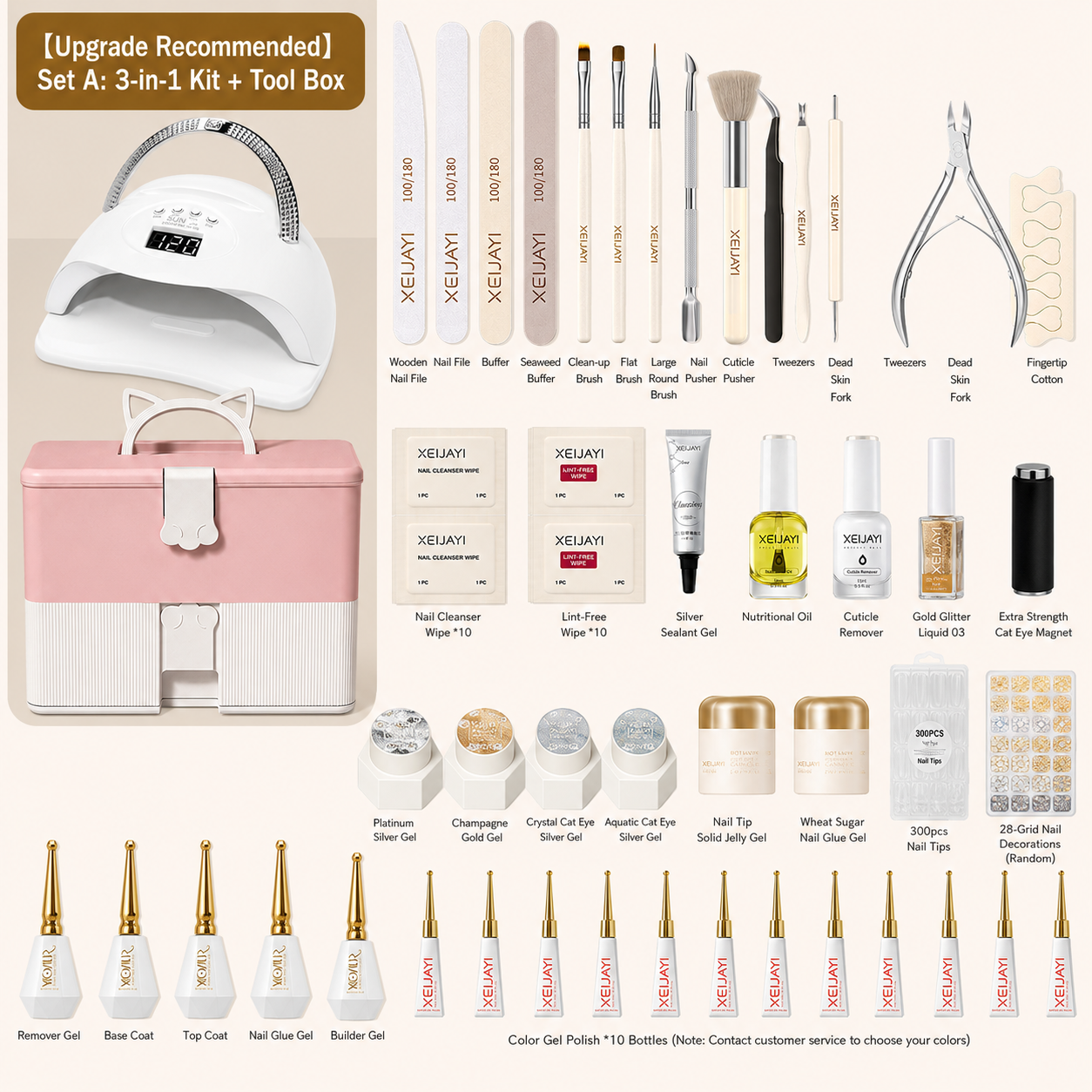 Nail Starter Kit with LED Lamp | Choose Your Light & Colors