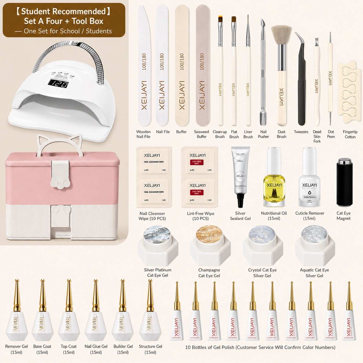 Nail Starter Kit with LED Lamp | Choose Your Light & Colors