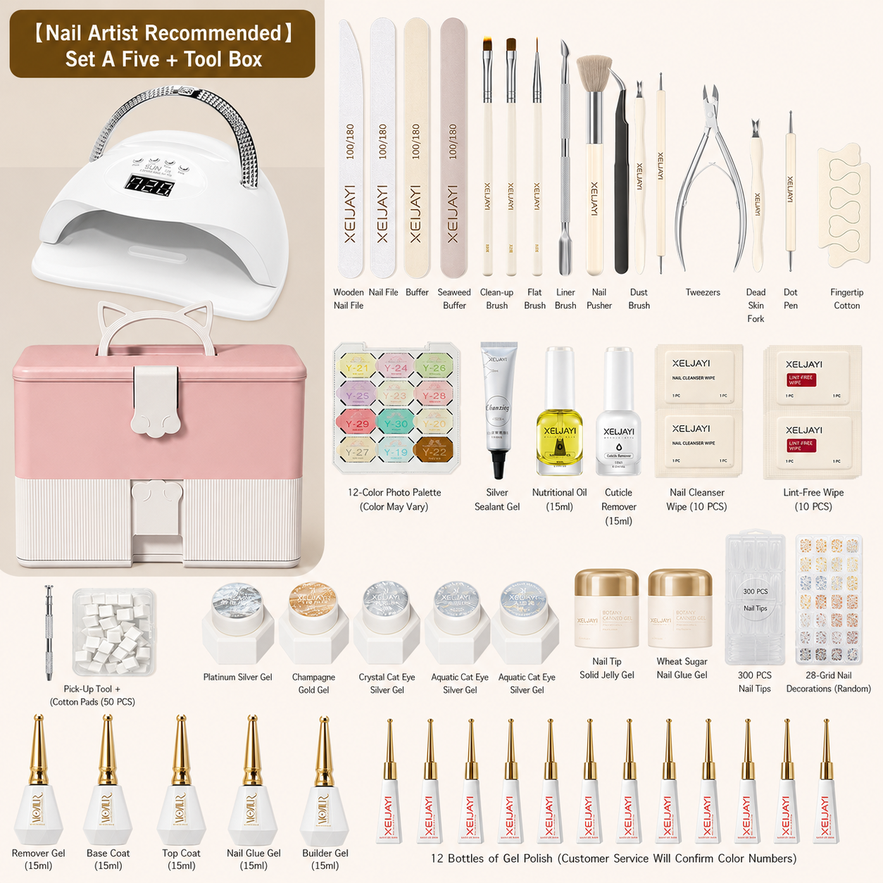 Nail Starter Kit with LED Lamp | Choose Your Light & Colors