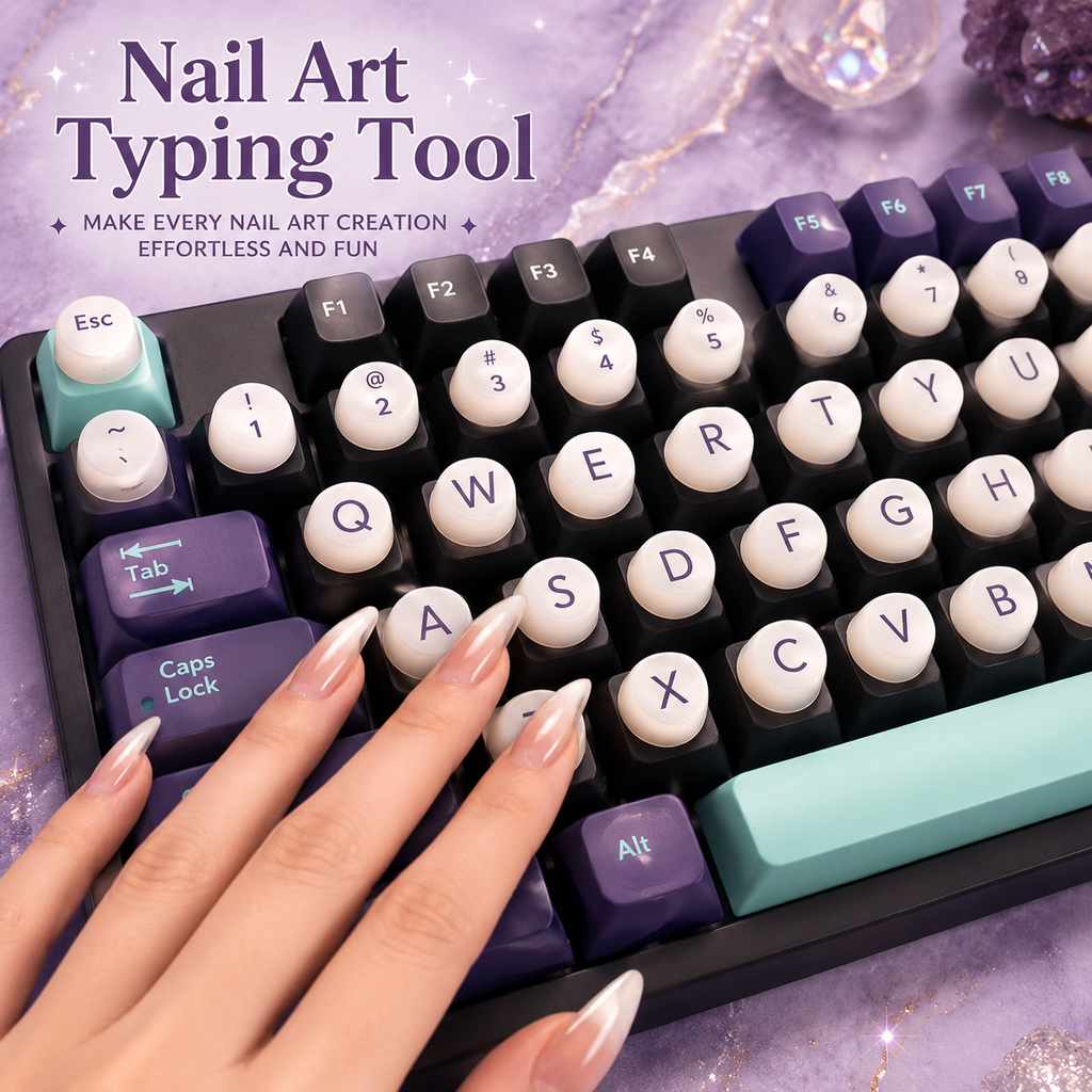 Long Nail Typing Protectors & Fingertip Caps | Raised Keyboard Stickers