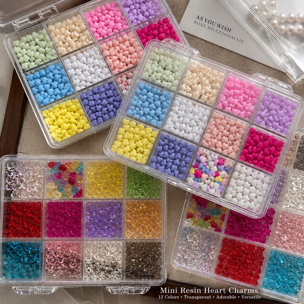 Sweetheart Candy Resin Charms | 12-Compartment Organizer