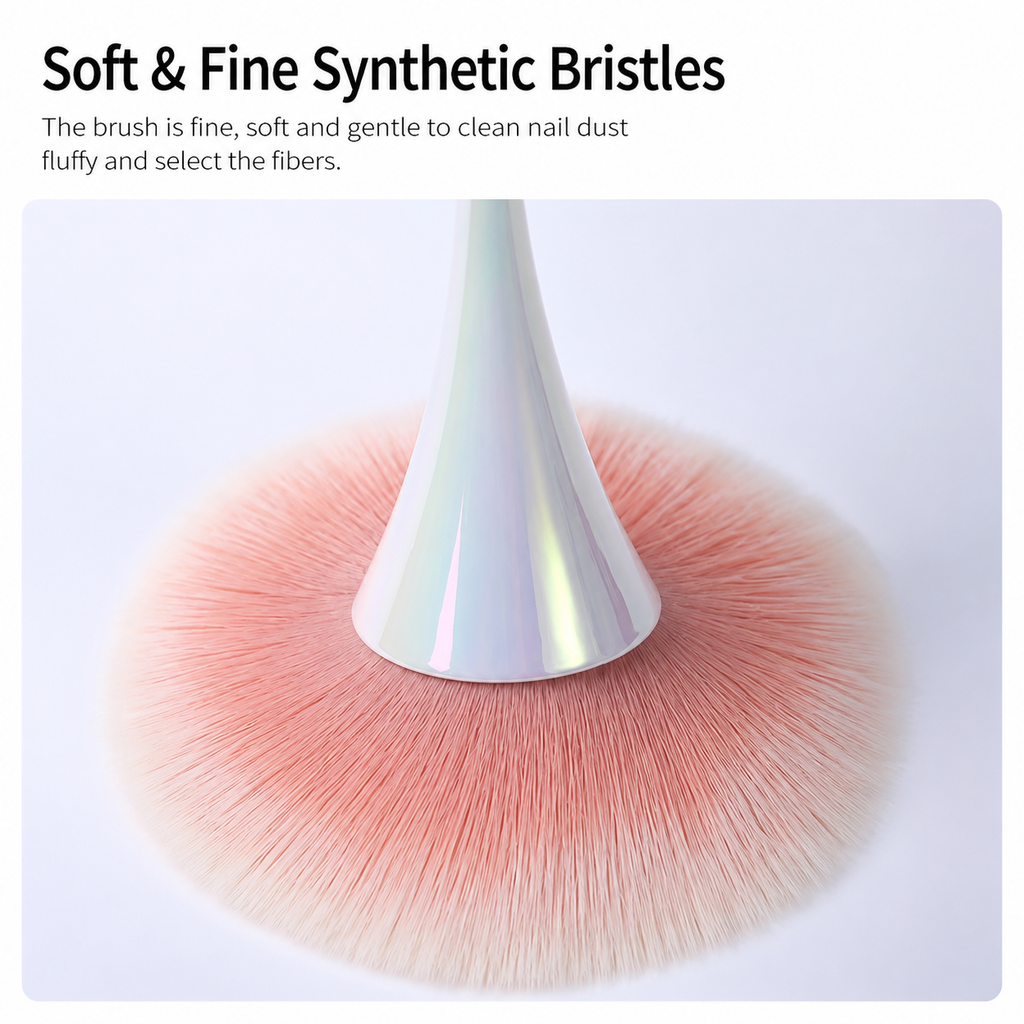Professional Small Waist Nail Cleansing Brush | Soft Bristle Dust Remover & Makeup Powder Brush