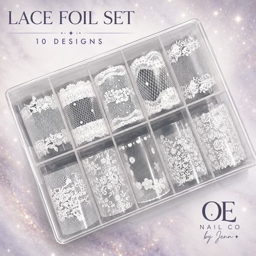 Black & White Lace Nail Art Transfer Stickers | 166 Mixed Styles