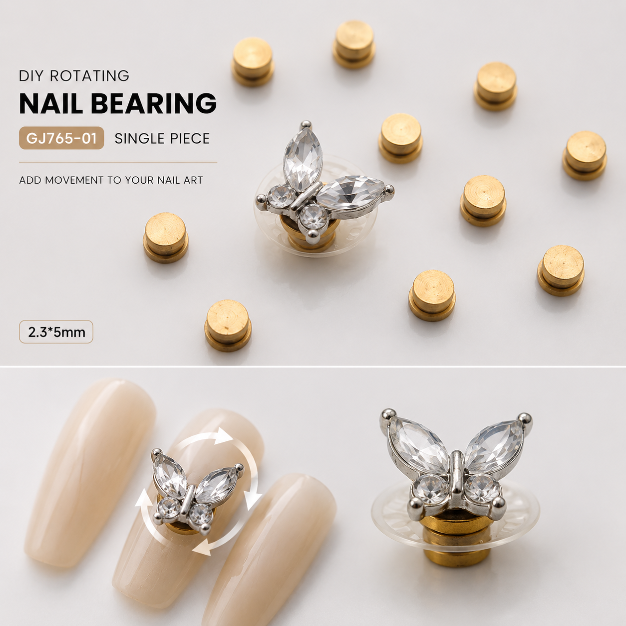 Rotary Nail Bearing | DIY High-Speed Spinning Nail Art Tool