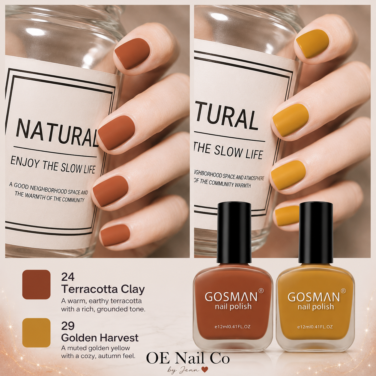 Matte Nail Polish Duo Set | 22 Color Combinations with Primer & Matte Top Coat