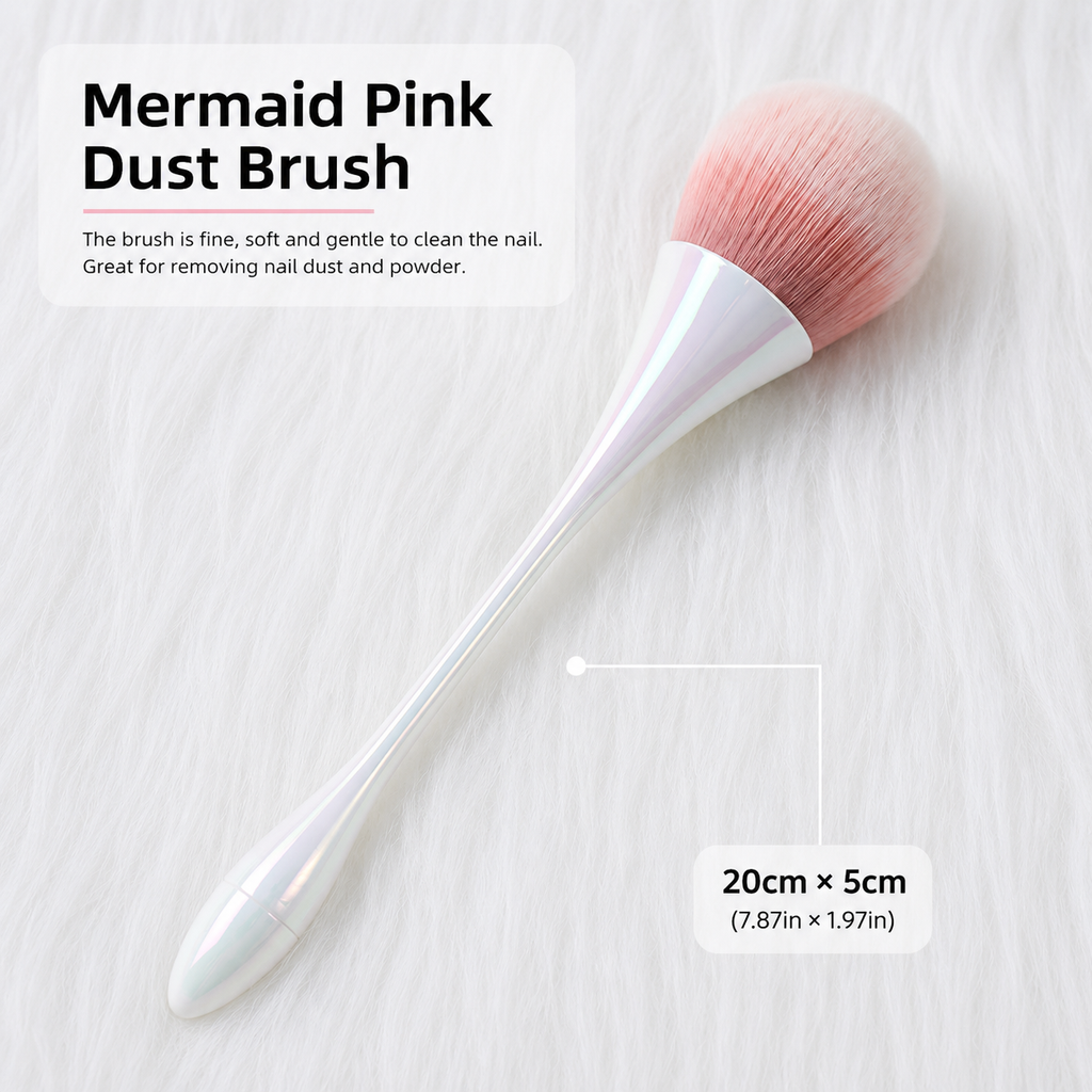 Professional Small Waist Nail Cleansing Brush | Soft Bristle Dust Remover & Makeup Powder Brush