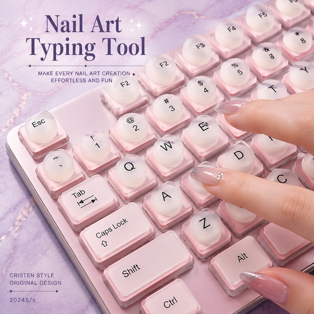 Long Nail Typing Protectors & Fingertip Caps | Raised Keyboard Stickers
