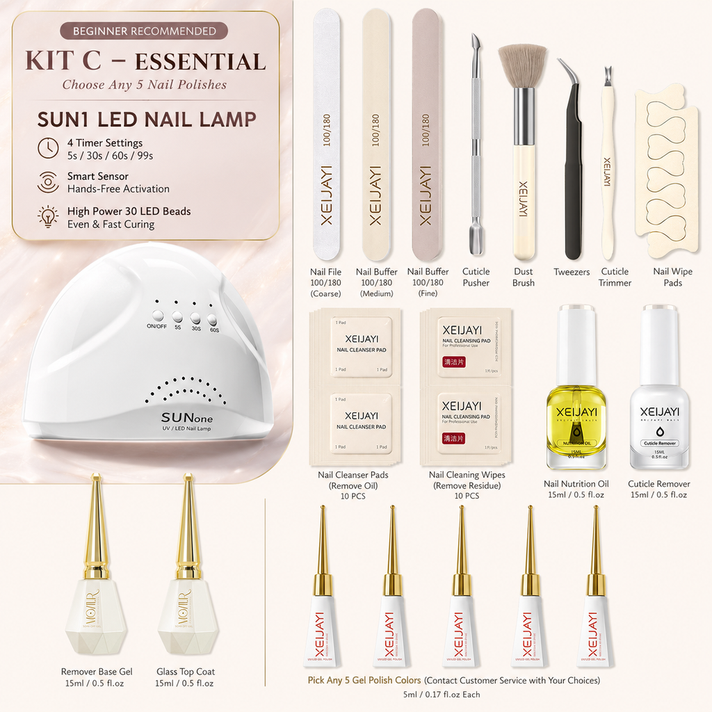 Nail Starter Kit with LED Lamp | Choose Your Light & Colors