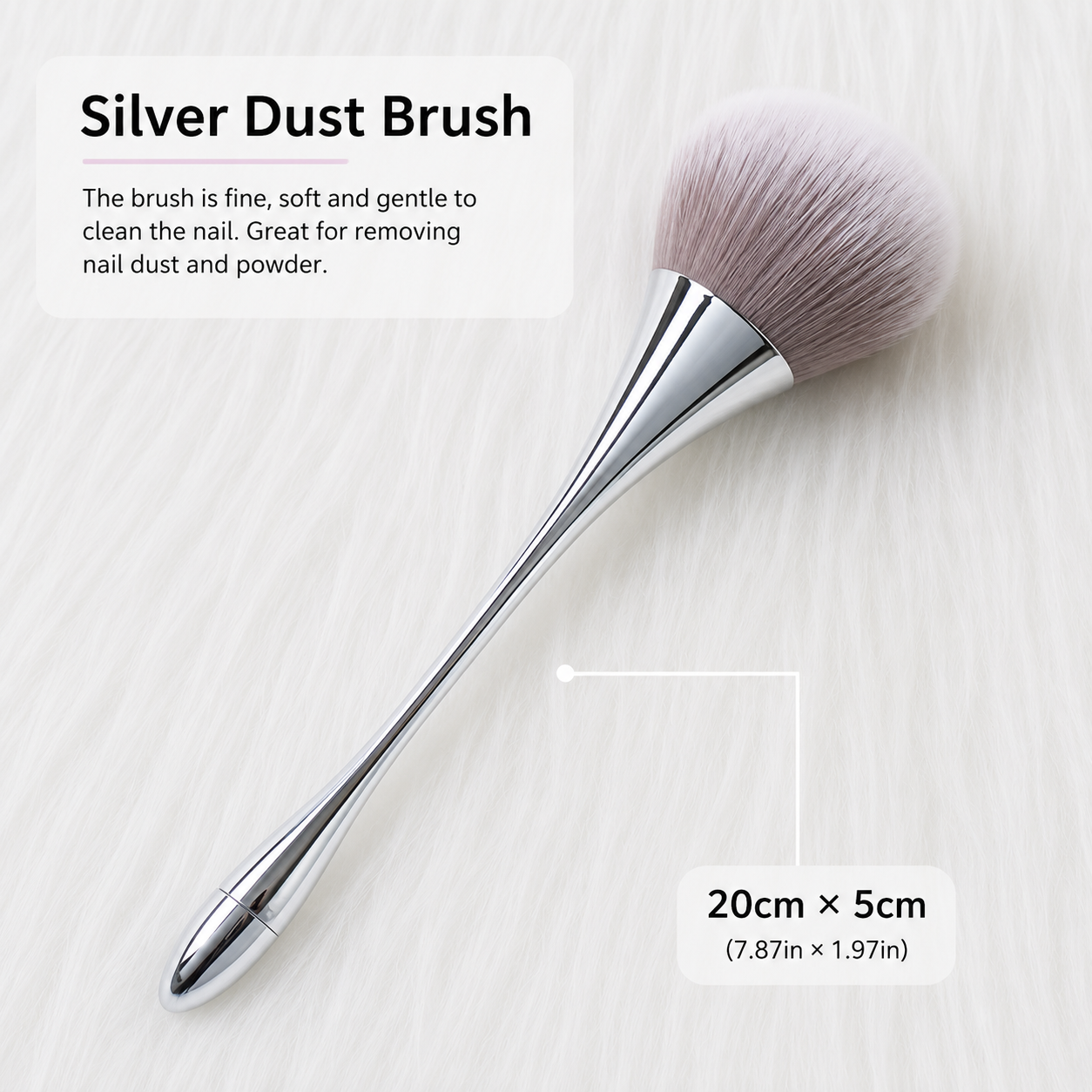 Professional Small Waist Nail Cleansing Brush | Soft Bristle Dust Remover & Makeup Powder Brush