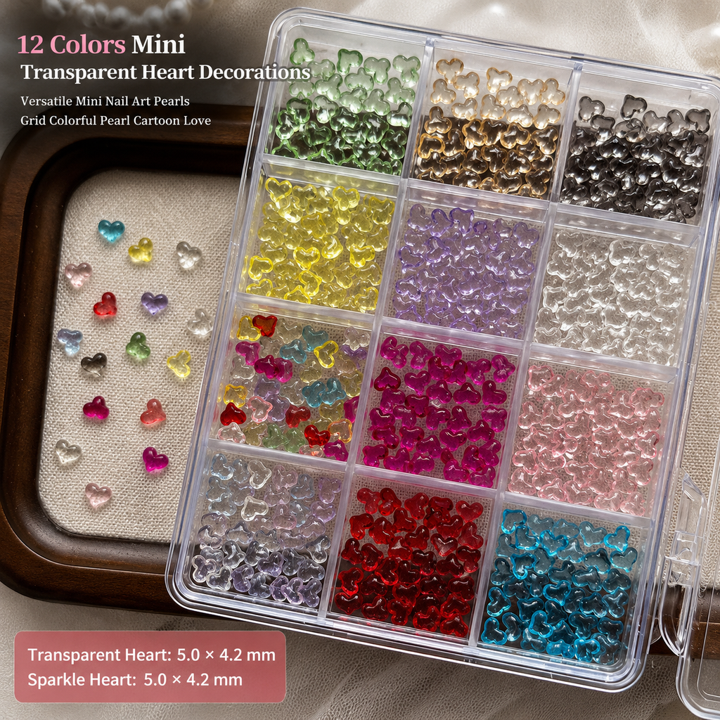 Sweetheart Candy Resin Charms | 12-Compartment Organizer