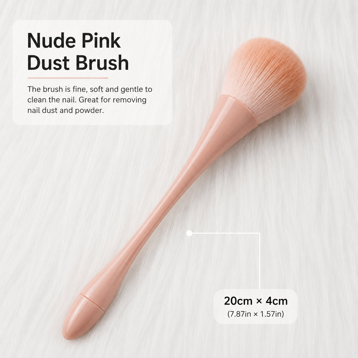 Professional Small Waist Nail Cleansing Brush | Soft Bristle Dust Remover & Makeup Powder Brush