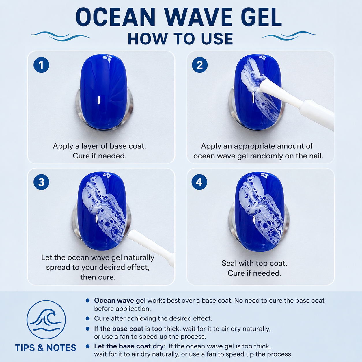 White Wave Marble Gel Polish | Cosmic Swirl Collection
