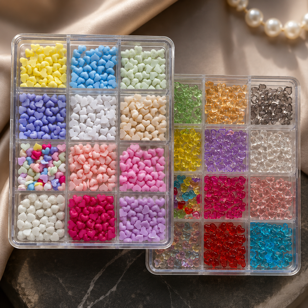 Sweetheart Candy Resin Charms | 12-Compartment Organizer