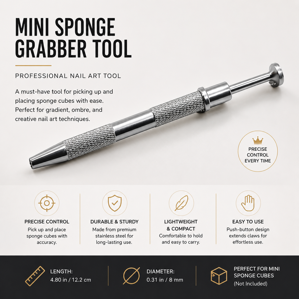 Professional Nail Art Gradient Sponge Grabber | Mini Blender Clip for Flawless Color Fades