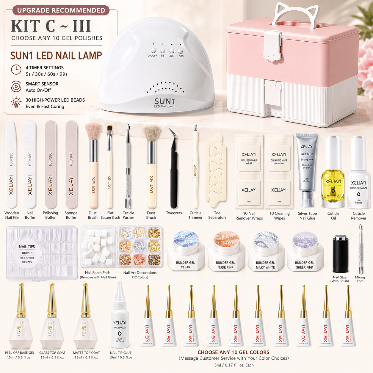 Nail Starter Kit with LED Lamp | Choose Your Light & Colors