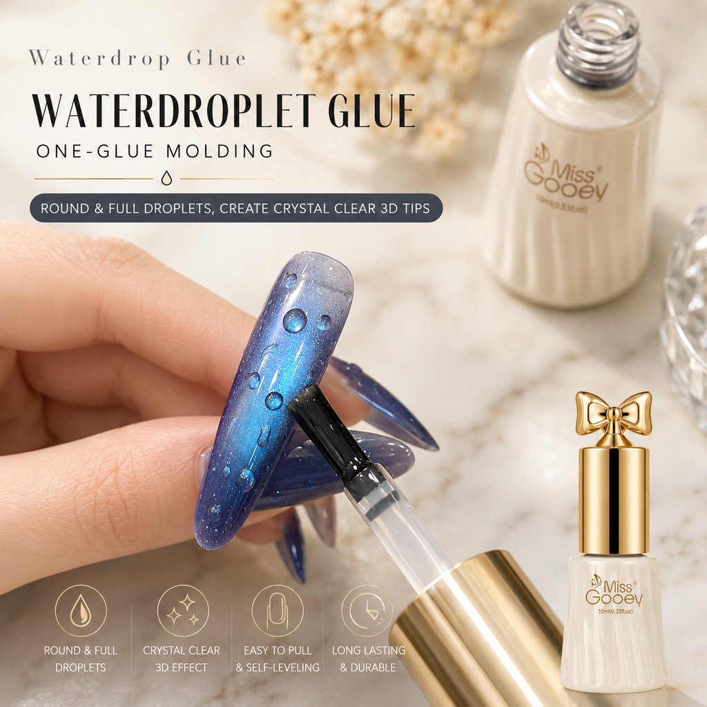 Clear Waterdrop 3D Sealing Gel Polish | Crystal-Clear Dimensional Texture Layer