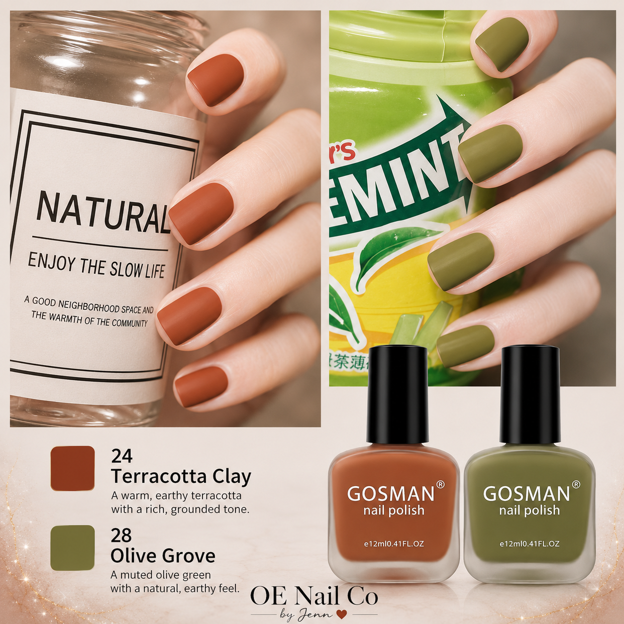 Matte Nail Polish Duo Set | 22 Color Combinations with Primer & Matte Top Coat