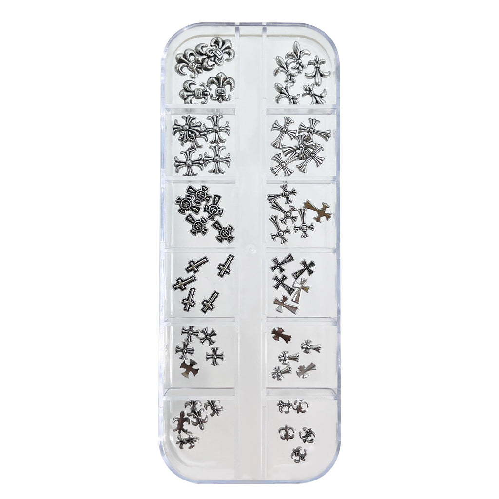 Punk Metal Rivet Nail Charms | 12-Compartment Set
