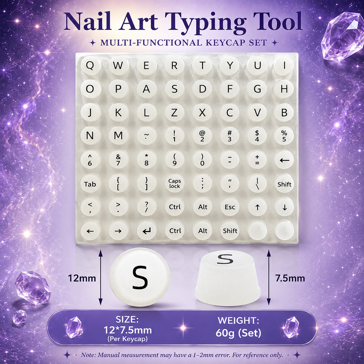 Long Nail Typing Protectors & Fingertip Caps | Raised Keyboard Stickers