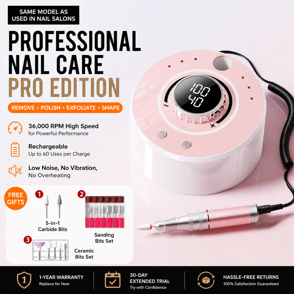 Iron Fine Nail Drill | Zero Heat, Zero Vibration, Zero Compromise