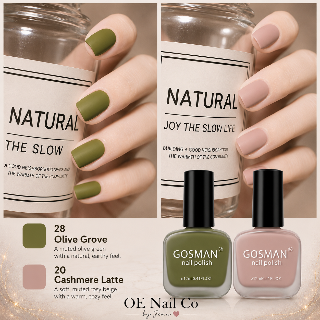 Matte Nail Polish Duo Set | 22 Color Combinations with Primer & Matte Top Coat