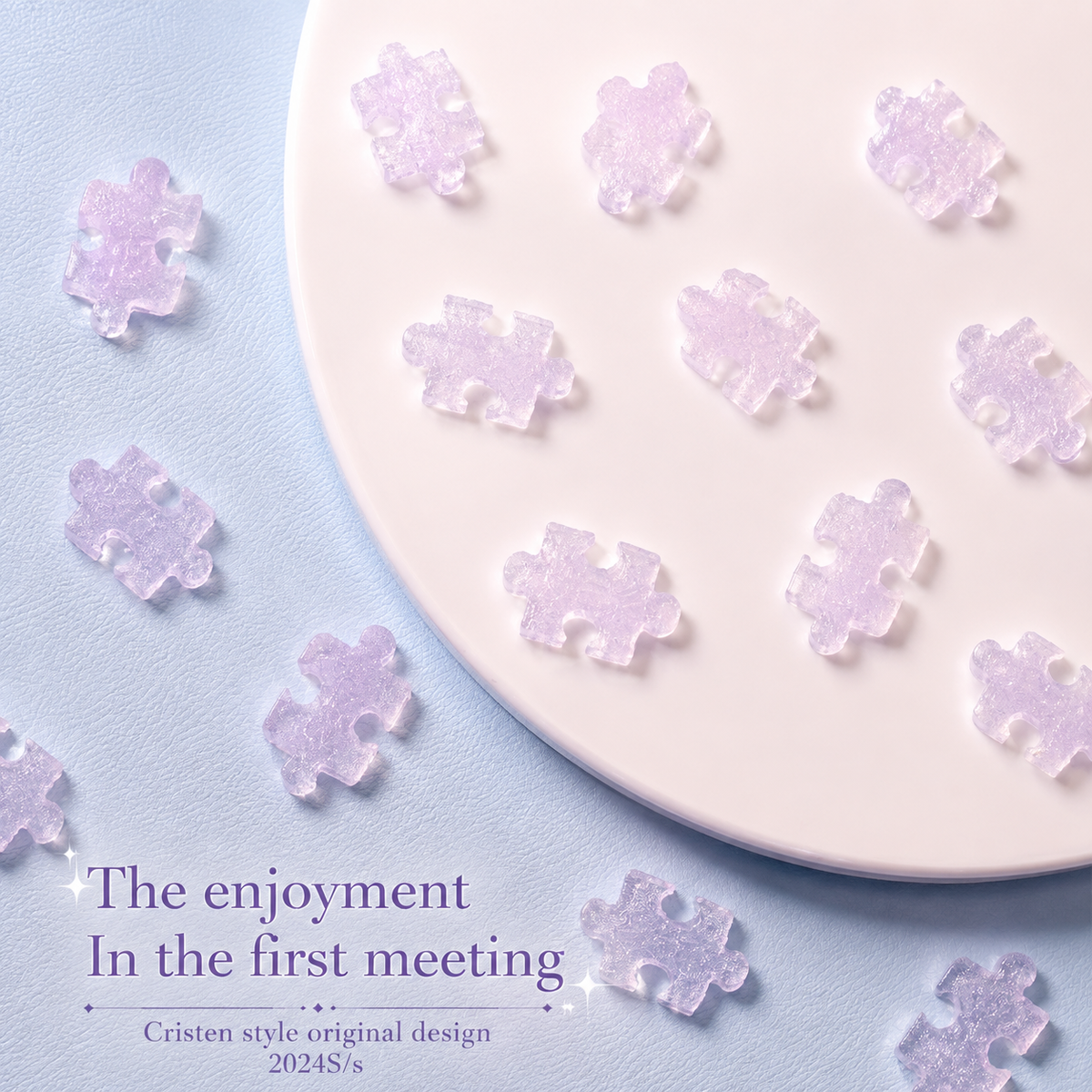 Mini Puzzle Piece Nail Charms | DIY Nail Art Beads (50 pcs)
