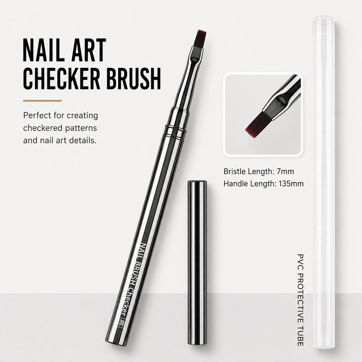 Professional Metal Handle Nail Art Brush Collection | Precision Liner, Detailing & Gel Shader Brushes