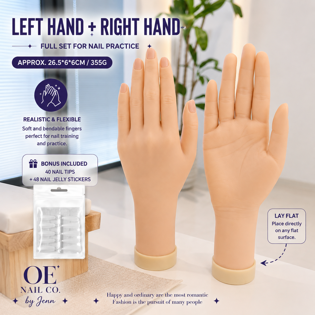 Silicone Nail Practice Hand & Foot Models | Realistic Display Molds