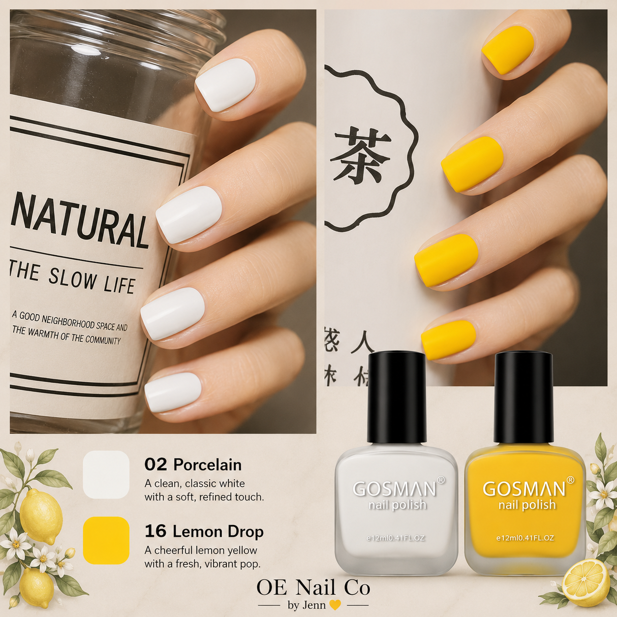 Matte Nail Polish Duo Set | 22 Color Combinations with Primer & Matte Top Coat