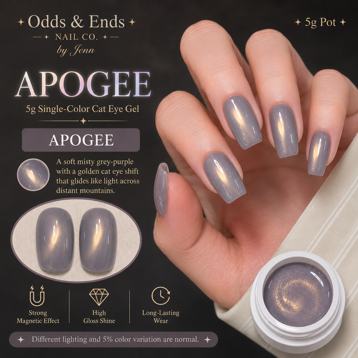 Wormhole Collection | 5g Single-Color Cat Eye Gels
