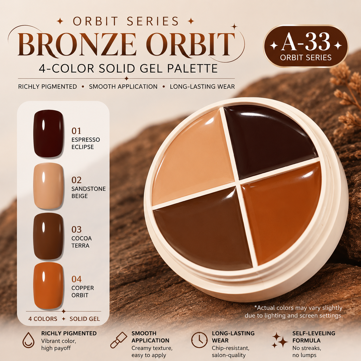 🪐✨ Orbit Series | 4-Color Gel Paint Palette ✨🪐