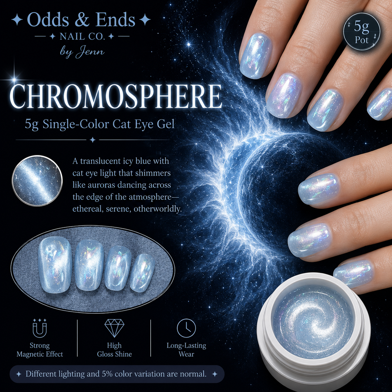 Wormhole Collection | 5g Single-Color Cat Eye Gels
