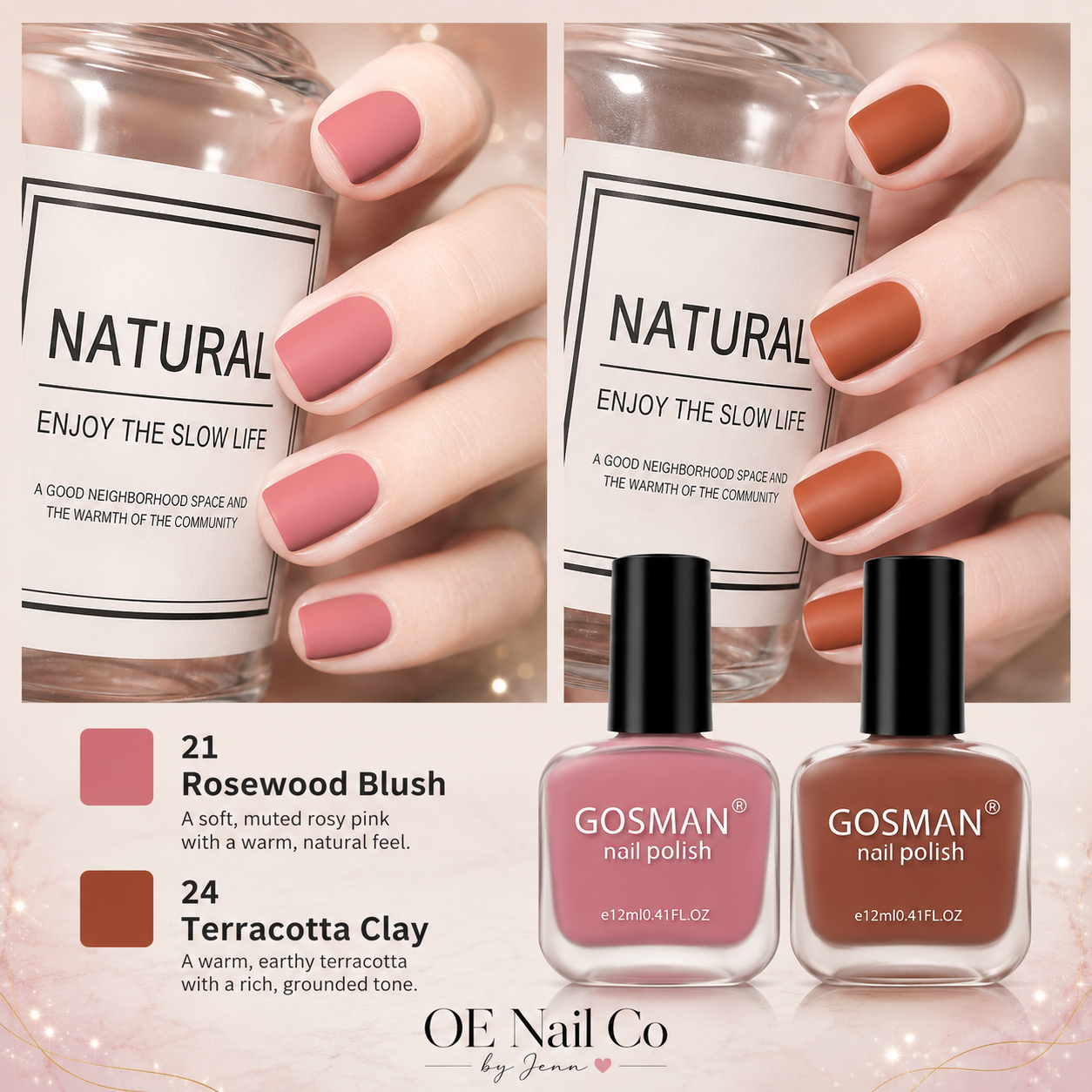 Matte Nail Polish Duo Set | 22 Color Combinations with Primer & Matte Top Coat