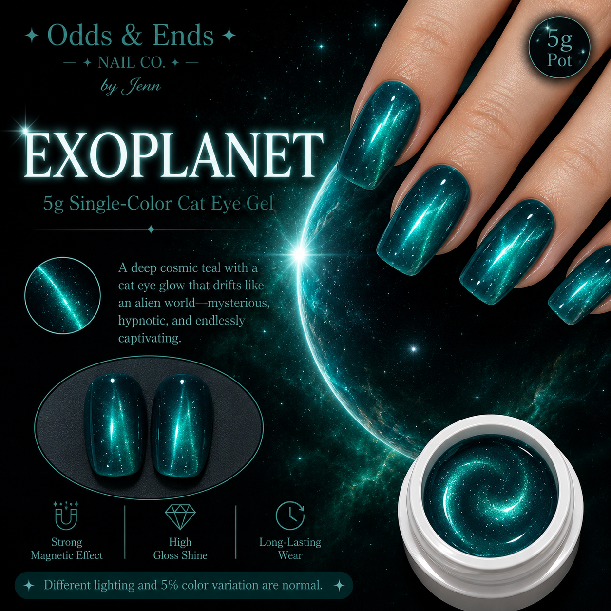 Wormhole Collection | 5g Single-Color Cat Eye Gels