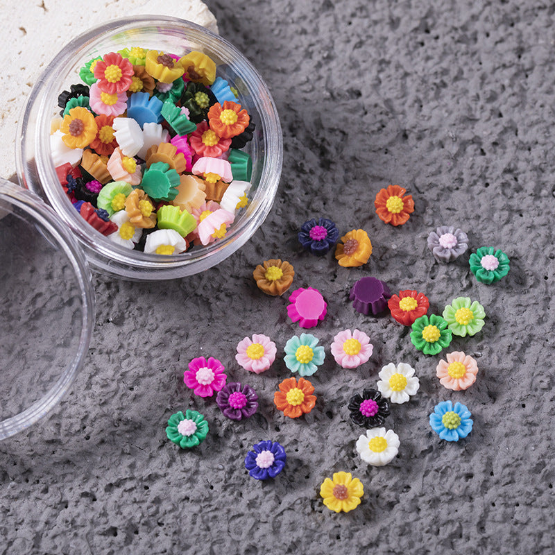 3D Small Flowers Nail Art Decorations | Mixed Colors 100 Pieces